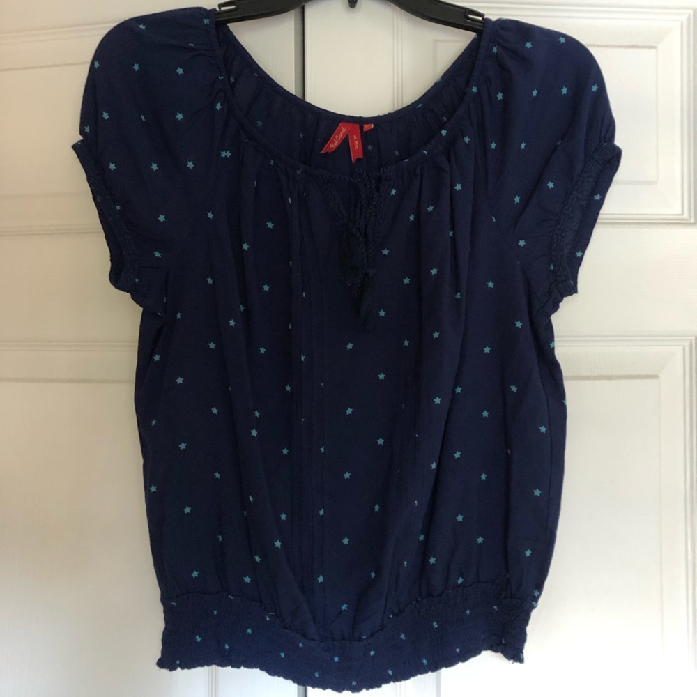 Navy Top with Stars XS